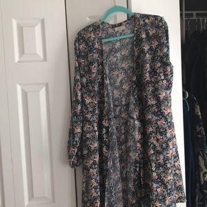 Loft long sleeve wrap dress